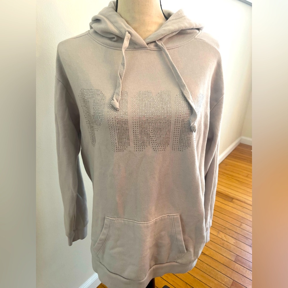 VS PINK Women’s by Victorias Secret Gray Bling Hoodie-Small